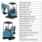 Mini Excavator 1 8t Kubota Z482 Pilot System With Two Cylinder 24month Warranty