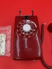 Vintage Bell Systems Western Electric Red Rotary Dial Wall Phone