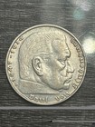 Germany 2 Reichsmark 1937-d Third Reich Silver Coin Hindenburg Km 93 0 625
