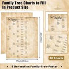 30 Pcs Family Tree Charts To Fill In Genealogy Charts 8 Generation Family Tre   