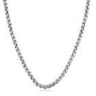 Verona Jewelers Sterling Silver 3 5mm Classic Italian Round Box Chain Necklace