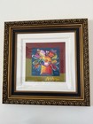 Peter Max Abstract Flowersii Hand Signed Mixed Media Serigraph Unique Variation