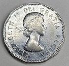 1954 Canada 5 Five Cents - Circulated Canadian Nickel Plated Steel World Coin