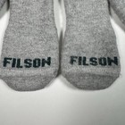 Filson Gray Wool Blend Boot Crew Socks Mens Logo Toe 18    Long Usa Outdoor