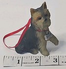 Yorkie Puppy Christmas Yorkshire Terrier Dog Ornament  Resin Figurine