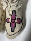Rare Vintage Beaded Native American Moccasins Soft Soled Deerskin Size 8