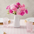 100 Pack Artificial Pink Roses For Wedding Wall Decoration  3-inch Flower Heads