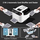 Automatic Card Shuffler And Dealer 2-in-1  4 Drawing Remotes  360   Rotating Deal