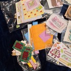 Decorative Floral Box With 346 Pc Scrapbooking Embellishment Ephemera Lot