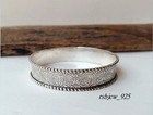 Vintage Engraved 925 Sterling Silver Bangle Intricate Floral Pattern Antique Z01