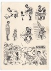 1964 Girl First Day School Anti-racist Art Black Americana Vintage Postcard Ussr