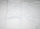 2 New Percale Pansy Pillowcases Stamped Embroidery Paint Pansies Flower Tri Chem