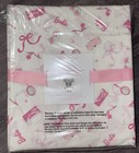 Nwt Pottery Barn Kids Girls Barbie Twin Duvet Cover White Pink Bows Coquette Bed