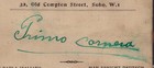 Primo Carnera - Business Card Signed