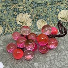 Vintage Hot Pink Lucite Acrylic Grape Cluster Mid Century Modern Table Decor