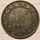 1901 Canada 1 Cent - Large Cent Canadian Penny