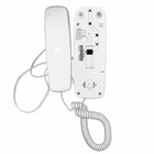 White Wall Mount Corded Hotel Telephone No Dial
