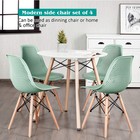Set Of 4 Modern Dining Chairs  Outdoor Indoor Shell Pp Lounge Side Chairs Wit   