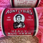 Aunt Lydia s Heavy Rug Yarn   Vintage   6 Skeins   Red   Cerise   Rayon   Cotton