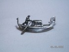    vintage antique 800 Silver Gondola Boat   Figure Brooch   