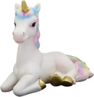 Ebros Pastel Colors Majestic Rainbow Mane Unicorn Mare Horse With Golden Horn Fi