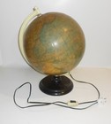 R  th s Illuminated Physical Earth Globe Ddr Bakelite Base Vintage Ddr