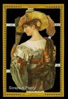 Mamelok English Embossed Scrap Die Cut - Victorian Dressed Woman  A138