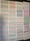 Large Lot Of 250 Original Jukebox Record Title Strips - 25 Sheets Of 10  441