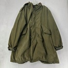 Vintage Korean War U s  Army M-1951 Fish Tail Parka Shell Green Hood Size L  