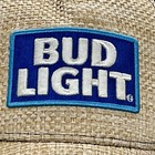 Anheuser-busch Bud Light Meshback Truckers Cap W Straw Trim   Bottle Opener Osfm