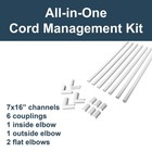 Cord Cover Kit 108 Inch Holds 3 Cords - Organizer For Home Entertainment Wiring