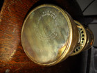Vintage Brass British Coal Mining Miners Lamp Aberaman Colliery Wales Uk