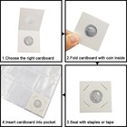 600 Assorted Penny Quarter Dollar 2x2 In Cardboard Coin Flip Mylar Holder 6 Size