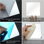 10 Pieces Flexible Mirror Sheets Decorative Self Adhesive Plastic Mirror Decor