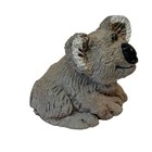 Vintage Smiling Koala Bear Figurine Sculpture Resin 1   t Gray Signed    m   