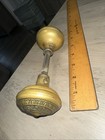 Vintage Antique Brass bronze Door Knob Set Ornate Victorian Gorgeous Details 