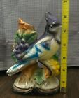 Vintage Japan Bird Figurine Majolica Pottery Ceramic Porcelain Home Decor