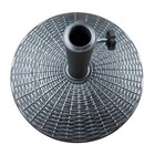 22 Lbs Black Round Powder Coated Resin Patio Umbrella Base
