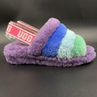 Ugg Fluff Yeah Slide Ombre Purple Wool Slingback Slipper Sandal Womens Us 8 