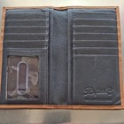 Rafterc Men s Bifold Wallet Brown black Solid Logo Folding Credit Card Id