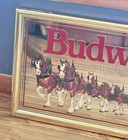 Vintage Budweiser Clydesdale Mirror King Of Beers  1990s Bar Mirror