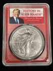 Lot Of  3  Silver Eagles - 2024 Pcgs Ms 70   2023 Ngc Ms70 - Trump   Nra Signed