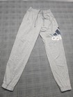 New Mens Adidas Essentials Performance Logo Track Pants In Gray Size Small