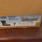 Ugg Australia Bailey Button Women   s Brown Suede Sheepskin Lined Mid-calf Boots 7