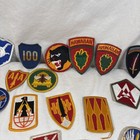 125 Original Vintage Us Army Shoulder Patch Lot Cut   Merrowed Edge Patches