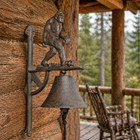 Bigfoot Sasquatch Dinner Bell Cast Iron Wall Mounted Antique Style Rustic Finish