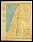 Vintage Palestine Map Jerusalem Israel Wall Art Holy Land Old Original Antique