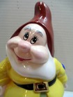 Vtg Snow White Seven Dwarfs Happy 9  Ceramic Figurine Hand Painted Walt Disney