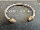 New davidyurmansilver 18kgold 4mm Cable Classic Pave Diamondsbracelet Size M