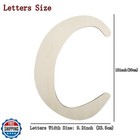 12 Inch Unfinished Wooden Letter C  Large Wood Letters For Diy Cr